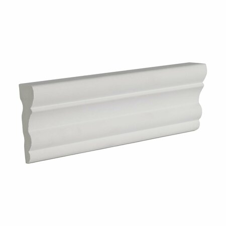 ARCHITECTURAL PRODUCTS BY OUTWATER 2 in. x 5/8 in. x 6 in. Long Plain Polyurethane Panel Molding Sample 3P5.37.01031